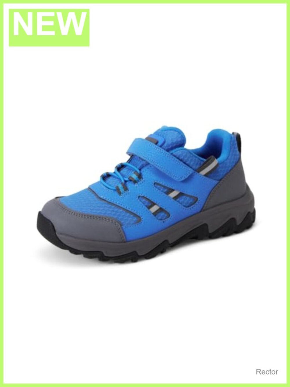 Kids Waterproof Hiking Sneakers - Nylon and PU Suede - Hook and Loop